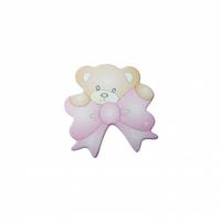 Декоративная накладка "Мишка с бантиком", цвет: 020.1 светло-розовый, арт: LIEL