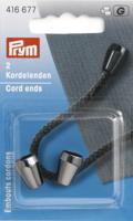 Наконечник для шнура "Prym", цвет: оружейный металл, 2 штуки, арт. 416677