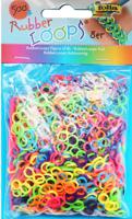 Резинки для браслетов "Форма 8. Rubber Loops", цвет: ассорти, 1 крючок, 25 застежек, 500 штук, арт. 338509