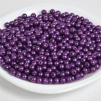 Бусины перламутровые "Magic 4 Hobby", круглые, цвет: 133 фиолетовый, 8 мм, 500 грамм, 2130 штук