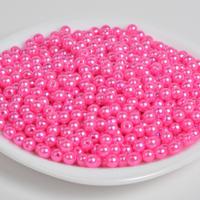 Бусины перламутровые "Magic 4 Hobby", круглые, цвет: 096 ярко-розовый, 4 мм, 500 грамм, 15000 штук