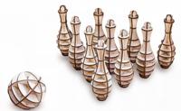 Конструктор деревянный 3D EWA Eco Wood Art "Боулинг мини"