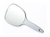 Зеркало косметическое "Dewal", с ручкой, цвет серебристый, 12x15 см