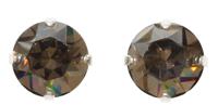 Хрустальные стразы в цапах "Круглые", цвет: 150 топаз, 12 мм, 2 штуки