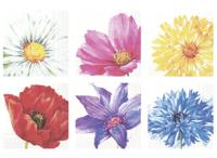 Набор бумажных салфеток для декупажа Love2art "Полевые цветы", 6 штук, 33x33 см, арт. SDS №51