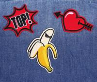 Набор 3-х термоаппликаций "Банан. Top. Сердце", арт. 3579256