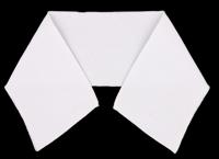 Воротник трикотажный однотонный, цвет: белый, 8x36 см, арт. 3AR1192