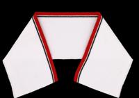 Воротник трикотажный, цвет: белый, красный, 8x36 см, арт. 3AR1186