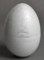 Яйцо из пенопласта "Ideal", гладкое, 78x53 мм, 10 штук (количество товаров в комплекте: 10)