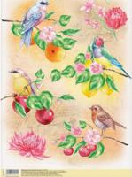 Декупажная карта "Райские птицы", 21x29,7 см, арт. 3742411