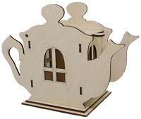 Деревянная заготовка чайный домик "Чайник", 19x15 см, арт. L-882
