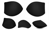 Чашечки корсетные с эффектом push-up "AC-66", размер 75, цвет: черный (10 пар) (количество товаров в комплекте: 10)