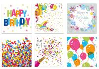 Набор бумажных салфеток для декупажа Love2art "С Днем Рождения!", 6 штук, 33x33 см, арт. SDP №1219-15