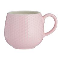 Чашка "Embossed", 350 мл, цвет: розовый