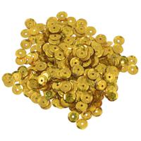 Пайетки граненые "Астра", 6 мм, 10 г, цвет: золотой (голограмма)