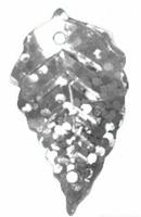 Пайетки "Листочки", 13x25 мм, 10 г, цвет: серебристый (голограмма)