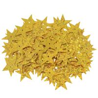 Пайетки "Звездочки", 20 мм, 10 г, цвет: золотой (голограмма)