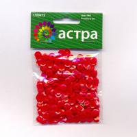Пайетки граненые "Астра", 6 мм, 10 г, цвет: красный