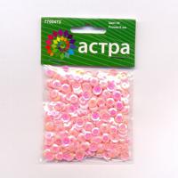 Пайетки граненые "Астра", 6 мм, 10 г, цвет: розовый