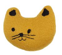 Нашивки декоративные пришивные "Кошка", цвет: желтый, 5x4 см, 2 штуки, арт. AR747 (количество товаров в комплекте: 2)