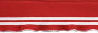 Подвяз трикотажный с рюшами, цвет: красный с белой полосой, 6 см х 1 м, арт. 3AR535