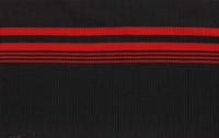 Подвяз трикотажный, цвет: черный с красными полосами, 14 см x 80 см, арт. 3AR531