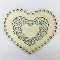 Панно для декорирования "Сердце", с перфорацией, 18x15,5 см, арт. TB-107