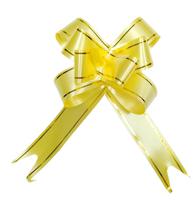 Комплект бантов-бабочек, 1,7x34 см, 10 штук, цвет: желтый золотая полоса