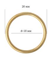 Кольцо для бюстгальтера, 17,8 мм, цвет: 16 золото, 50 штук, арт. ARTA.F.2976 (количество товаров в комплекте: 50)
