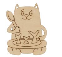 Заготовка для декорирования Mr. Carving "Кот с ухой", 8,5х6,8 см