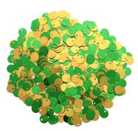 Пайетки двусторонние "Астра", цвет: зеленый, золото, 6 мм, 10 упаковок по 10 грамм (количество товаров в комплекте: 10)