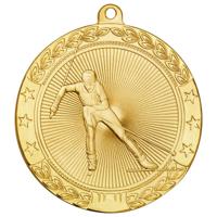 Медаль "Лыжи", 50 мм, золото