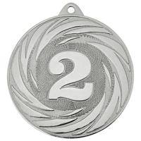 Медаль "2 место", 70 мм, серебро