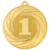 Медаль "1 место", 70 мм, золото