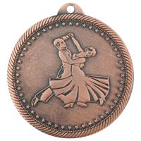 Медаль "Бальные танцы", 50 мм, бронза