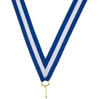Лента для медалей, 24 мм, цвет: синий, белый (LN11)