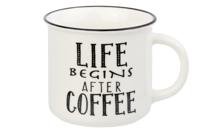 Кружка "LIFE BEGINS AFTER COFFEE", 12x9,5x8,5 см, 400 мл