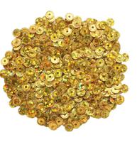 Пайетки "рельефные №14", цвет: 50114 золото голографик, 4 мм, 10 упаковок по 10 грамм (количество товаров в комплекте: 10)