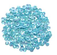 Пайетки "граненые объемные №8", цвет: 17 голубой перламутр, 4 мм, 10 упаковок по 10 грамм (количество товаров в комплекте: 10)