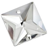Стразы стеклянные Zlatka "Crystal", 12x12 мм, 4 штуки, цвет: белый, арт. ZSS-02