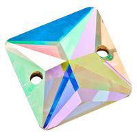 Стразы стеклянные Zlatka "Crystal", 12x12 мм, 4 штуки, цвет: перламутр, арт. ZSS-02