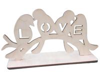Заготовки для декорирования "Голуби со словом LOVE", на подставке, 20х10х0,4 см