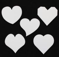 Набор фигурок из пенопласта "Сердца", разной формы, 5 штук