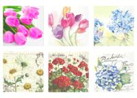 Салфетки бумажные для декупажа Love2art "Ботанический сад", ассорти, арт. SDS №41, 6 штук
