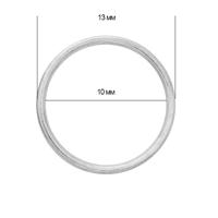 Кольцо для бюстгальтера, металл, 10 мм, цвет: 04 никель, 100 штук (арт. TBY-H13) (количество товаров в комплекте: 100)