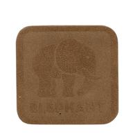 Термоаппликация замша прямоугольник Elephant, 37х37 мм, цвет: светло-коричневый, арт. 559436