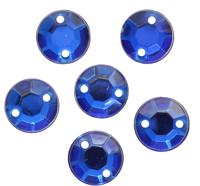 Стразы пришивные Астра (круглые), 8 мм, цвет: N9 голубой, 20 штук, арт. 7701644