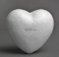 Сердце объёмное из пенопласт "Ideal", гладкое, 100 мм, 10 штук (количество товаров в комплекте: 10)