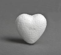 Сердце объёмное из пенопласт "Ideal", гладкое, 50 мм, 50 штук (количество товаров в комплекте: 50)