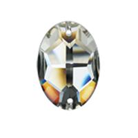 Стразы стеклянные Zlatka "Crystal", 10x7 мм, 8 штук, цвет: белый, арт. ZSS-04